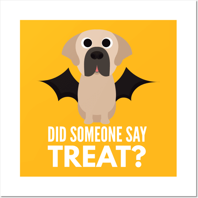 St Bernard Halloween Trick or Treat Wall Art by DoggyStyles